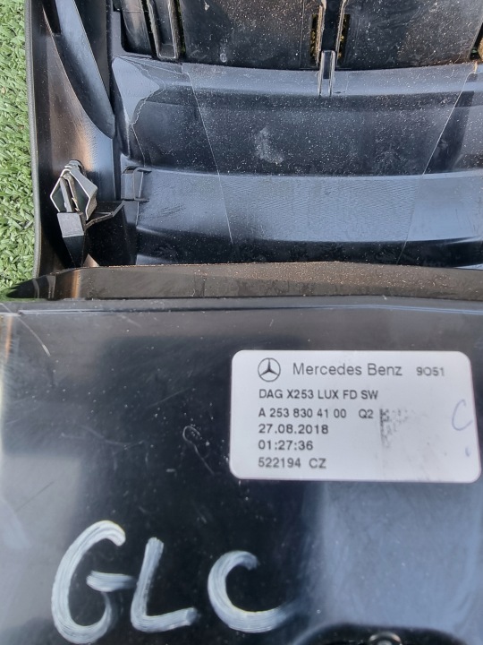 MERCEDES W253 GLC KRATK CONDUIT D'AIR ARRIÈRE A2538304100