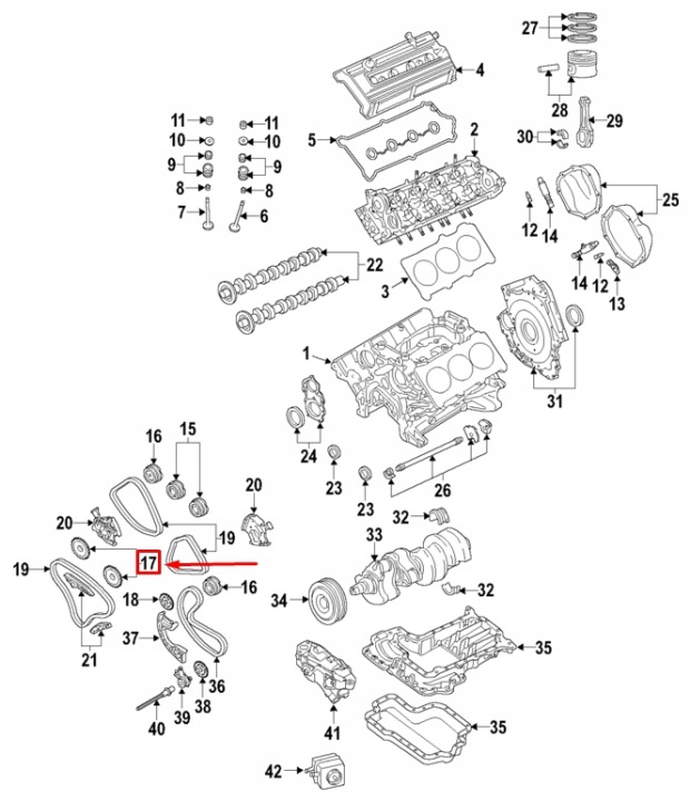 KOLO DISTRIBUTION AUDI A4 3,0 TFSI 08-