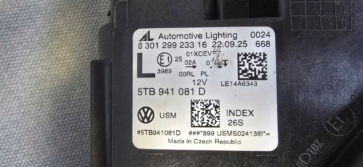 VW TOURAN 3 III 5TB 15+ PHARE AVANT COMPLET LED COMPLÈTE 5TB941081D