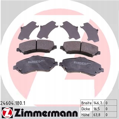 DISCOS ZAPATAS PARTE DELANTERA ZIMMERMANN DODGE JOURNEY 