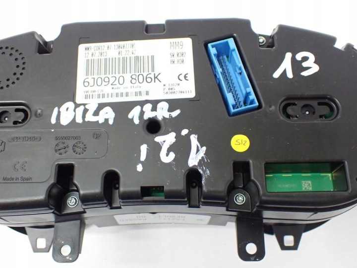COMPTEUR TABLEAU DE BORD EUROPE 6J0920806K SEAT IBIZA IV 6J 1.2I 14R