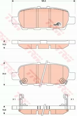 ZAPATAS DE FRENADO NISSAN CUBE 1.5DCI 09- /TRW/ 