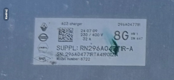 CONVERTISSEUR FALOWNIK RENAULT MEGANE V E-TECH 296A04771R