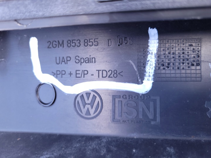 VW T-CROSS MOULURE SEUIL GAUCHE REVÊTEMENT SEUIL 2GM853855 2GM853855D