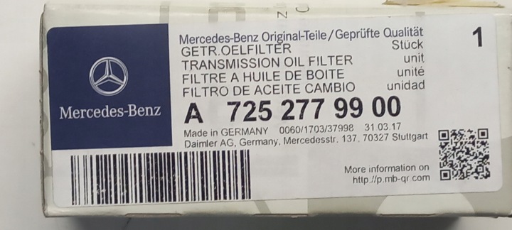 ORIGINAL FILTRE HUILES BOÎTE DE VITESSES MERCEDES W212 C207 C218 A7252779900
