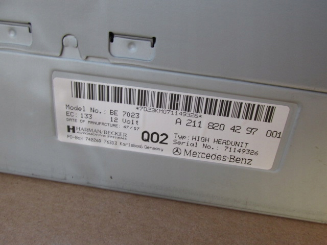 MERCEDES W211 E500 LIFT 2007R A2118204297 AUTORADIO ÉCRAN