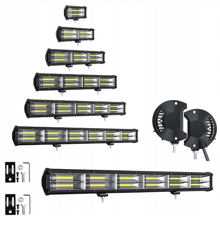 PANEL DIODO LUMINOSO LED COB FARO HALÓGENO 720W 66CM APAGADO ROAD 