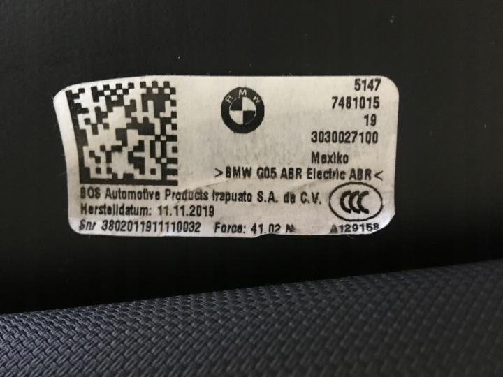 BMW X5 G05 STORE COUVERCLES DE COFFRE 7481015 ORIGINAL