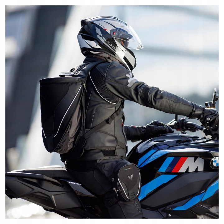 SAC À DOS MOTOCYCLETTE VANUCCI RIGIDE BOSSE AVEC POKROWCEM SPACIEUX ÉTANCHE 18L