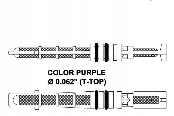 BOQUILLA DLAWIACA DE ACONDICIONADOR COLOR FIOLET.. ORING. 2 PIEZAS ZIELONY. 0.062- 1 