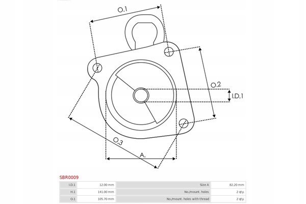 AS-PL SBR0009 COUVERCLE DÉMARREUR CARBURATEUR