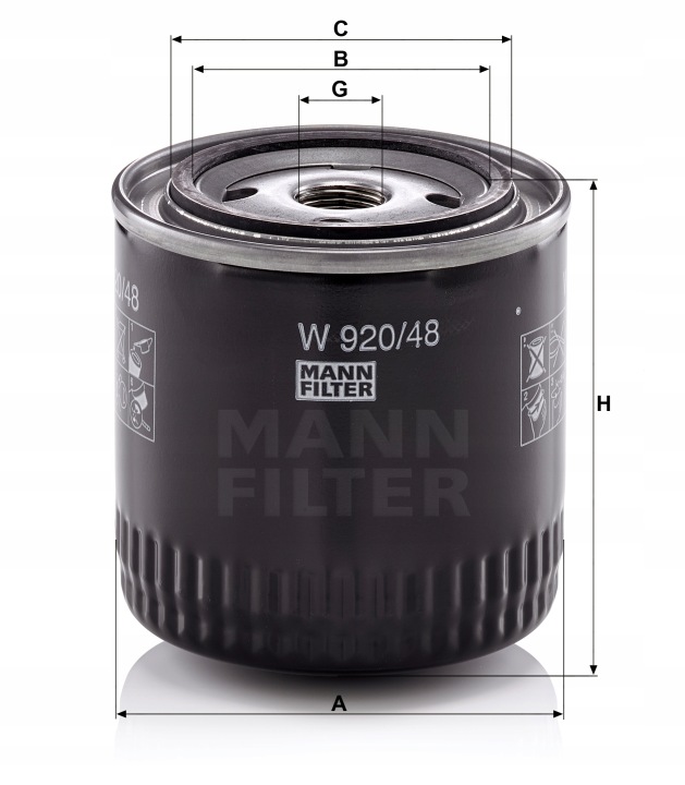 FILTRE HUILES MANN-FILTER W920/48 W92048