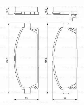 PLAQUETTES FREIN NISSAN X-TRAIL BOSCH 0 986 424 715 KIT PLAQUETTES FREINS