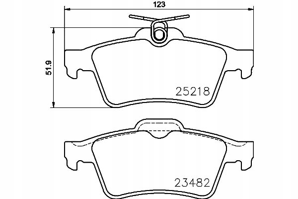 SET PADS BRAKE HELLA 986494032 P61110 photo 2 - milautoparts-fr.ukrlive.com