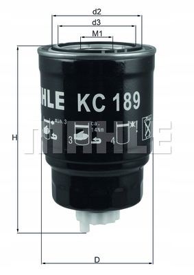 KNECHT MAHLE FILTRAS DEGALŲ KC189 nuotrauka 3