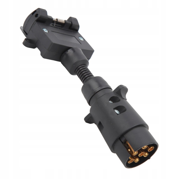 ADAPTATEUR VERS REMORQUES 7-PINOWY ROND CONNECTEUR MESKI SUR 7-PINOWE PLAT KH