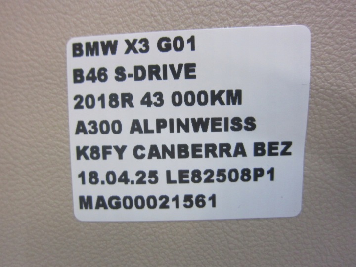 BMW X3 G01 X4 G02 TABLEAU DE BORD CONSOLE NOIR BEIGE ORIGINAL 7937293