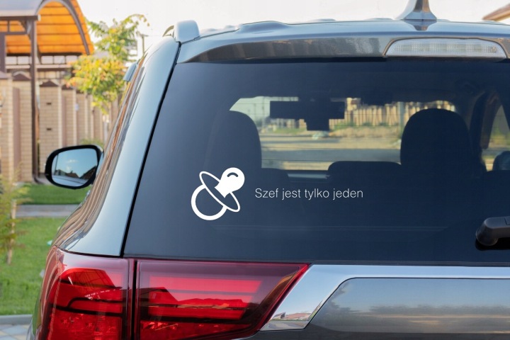 AUTOCOLLANT SMOCZEK W04 SZEF JEST SEULEMENT UN SUR VOITURE RÉFLECTEUR HOLO