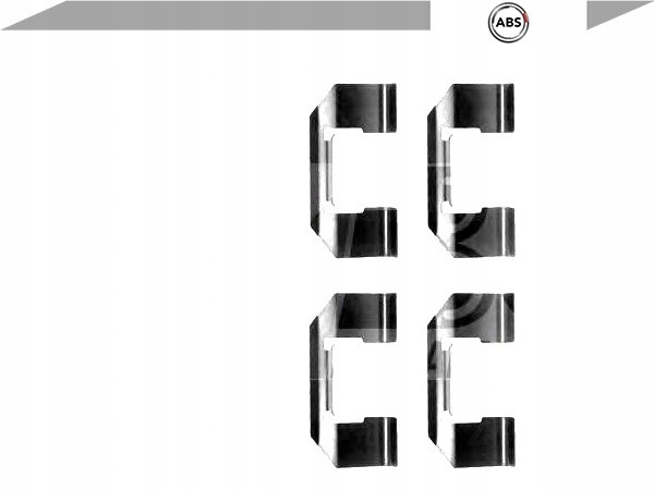 1174Q/ABS ENSEMBLE MONTAGE PLAQUETTES FREIN NISSAN A.B.S.