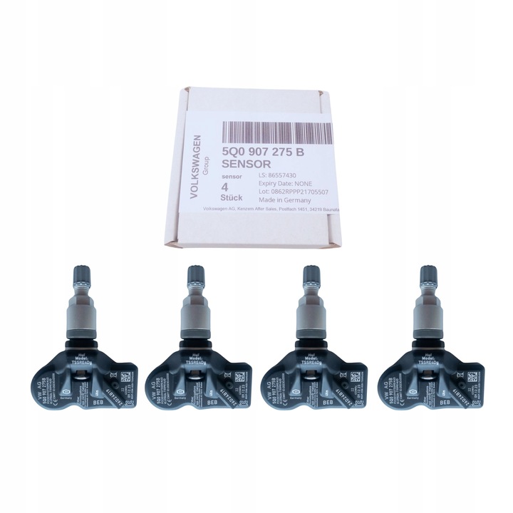 4 PIEZAS SENSOR DE PRESIÓN NEUMÁTICOS TPMS AUDI A3 8V A4 B9 A5 A6 C8 A7 A8 5Q0907275B 