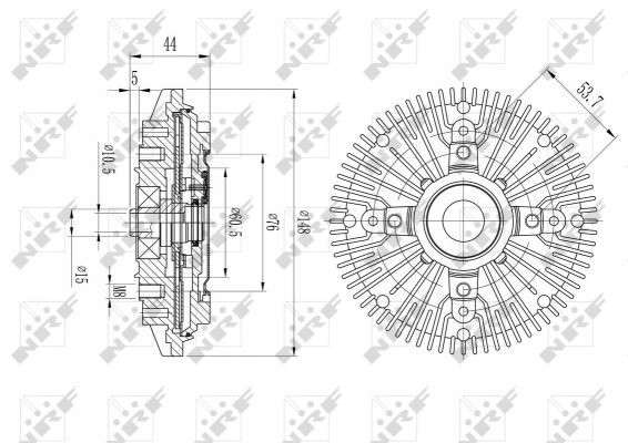 EMBRAGUE DIFERENCIAL DE ACOPLAMIENTO VISCOSO NRF 49623 VW LT 90-96 