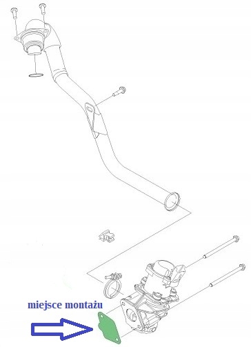 BRIDA CIEGA DE VÁLVULA EGR VOLVO C30 S40 S80 V50 V70 1.6D * 