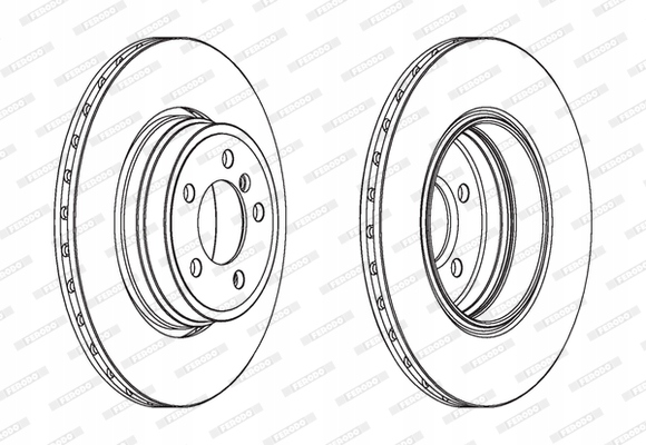 FERODO DISCO DE FRENADO PARTE TRASERA IZQUIERDA/DERECHA (BEZ SRUB) BMW 7 (E65, E66, E67) 3.0D-6.0 