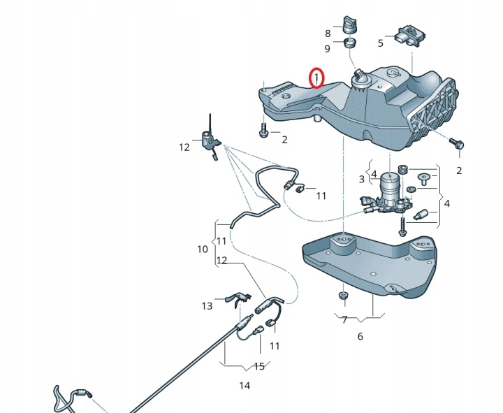 VOLKSWAGEN SHARAN SEAT ALHAMBRA RÉSERVOIR ADBLUE 7N0131877J 5Q0131969C NEUF