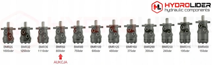 MOTOR HIDRÁULICO BMR50 800OBR 6,4KW 25 REBAK ROZRZUTNIK NAWOZU C330 C360 