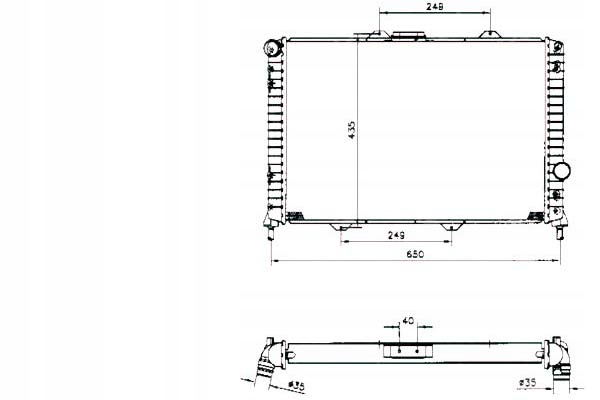 NRF RADIATOR ENGINE LANCIA LYBRA 1.9D-2.4D 07.99 photo 2 - milautoparts-fr.ukrlive.com