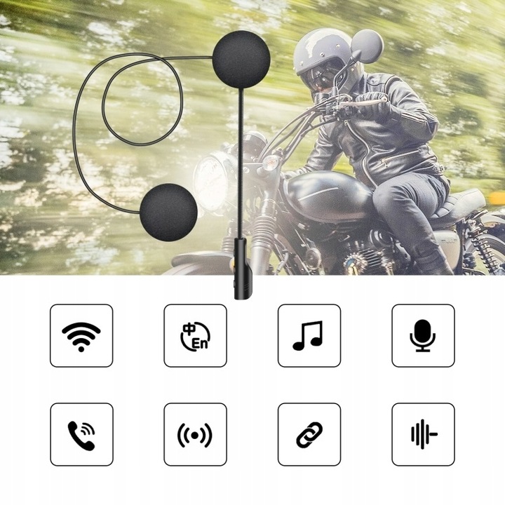 SLUCHAWKI BLUETOOTH CASCO MOTOCICLETA PARA CASCO MUZYKA 