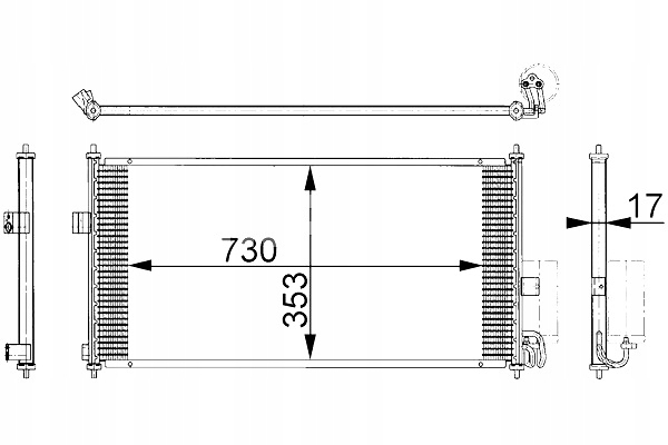 MAHLE CONDENSADOR DE ACONDICIONADOR NISSAN ALMERA TINO 1.8 2.0 2.2D 