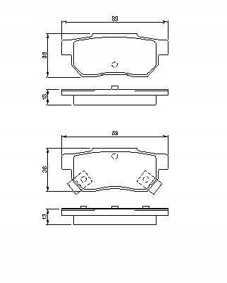 ZAPATAS HAMULC. HONDA JAZZ 04- PARTE TRASERA 