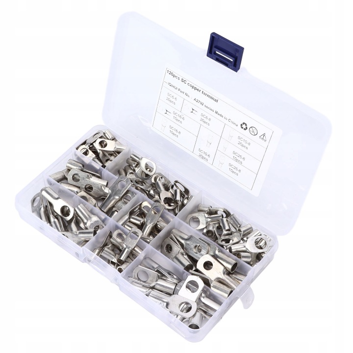 120PCS BATTERIE BRIDE ÉTRIERS 8 ROZMIAROW CUIVRE T2 T2 TINNED Y3