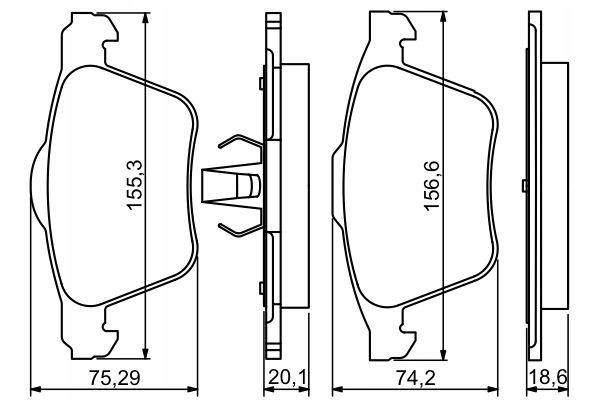 ZAPATAS DE FRENADO FORD P. MONDEO 07- 