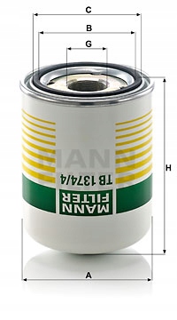 MANN-FILTER TB 1374\/4 X ĮDĖKLAS SAUSINTUVO POWIETRZA, nuotrauka 2