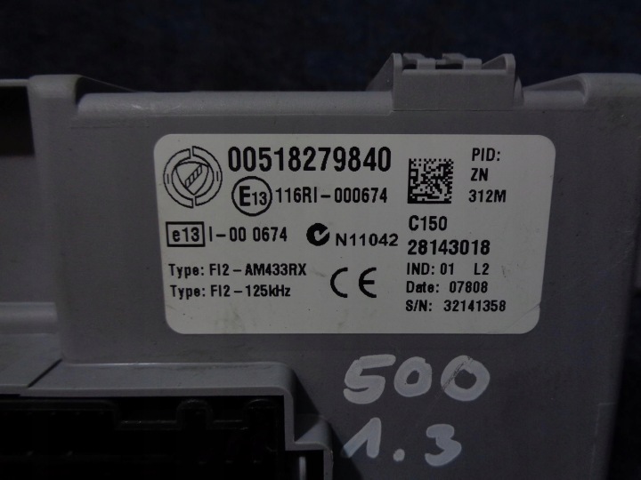 ORDINATEUR MJD 6F3 CONTACTEUR D'ALLUMAGE FUSIBLE FIAT 500 1.3 M-JET