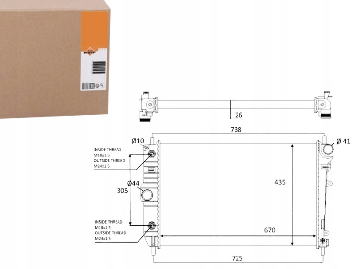 59129 NRF RADIATEUR EAU
