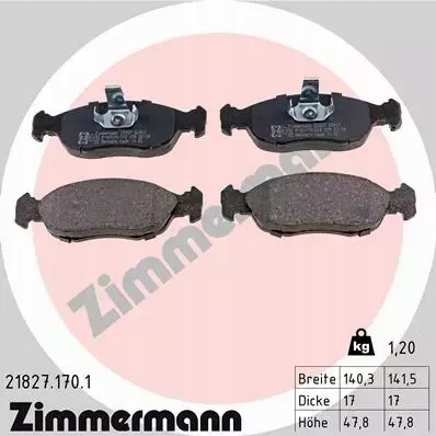 21827.170.1 ZIM PADS BRAKES /PRZ/ CITROEN SAXO 1,6 16V 97 photo 2 - milautoparts-fr.ukrlive.com