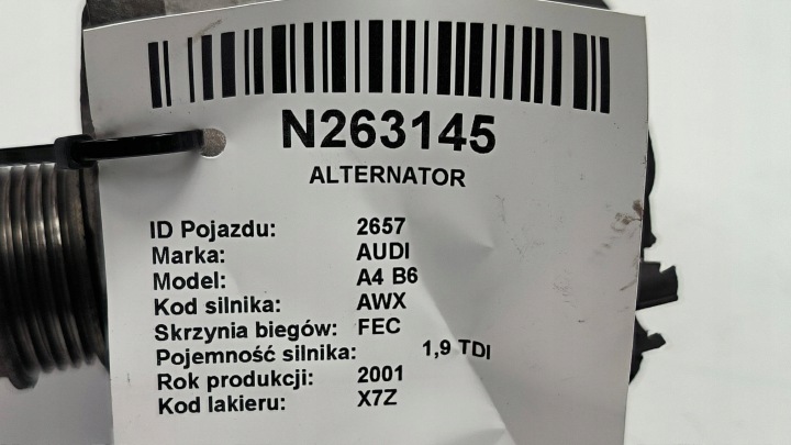 ALTERNATEUR 028903029RX AUDI A4 B6