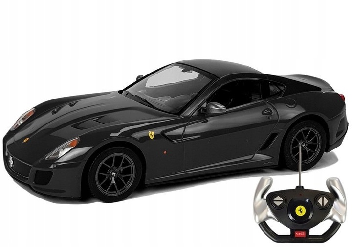 AUTO R\/C FERRARI 599 GTO RASTAR 1:14 JUODI NA PIL nuotrauka 2