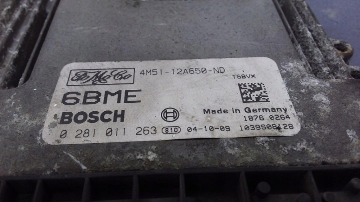 FORD C-MAX I 1.6 TDCI CONTRÔLEUR MOTEUR 4M51-12A650-ND 0281011263