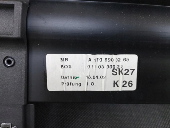 MERCEDES SLK R170 LIFT STORE TOITS COUVERCLES DE COFFRE A1706900265