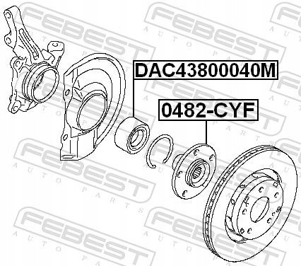 FEBEST DAC43800040M ROULEMENT ROUES