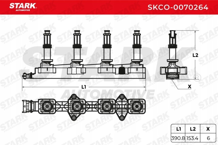 BOBINE ALLUMAGE STARK SKCO-0070264 12V VERS OPEL ZAFIRA B (A05) SIGNUM CC