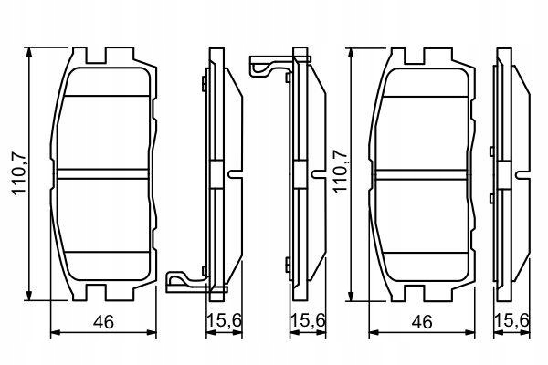 KIT ENSEMBLE PLAQUETTES FREINS [BOSCH]
