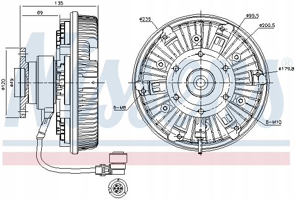 EMBRAYAGE VENTILATEUR RADIATEUR MERCEDES ACTROS MP2 MP3