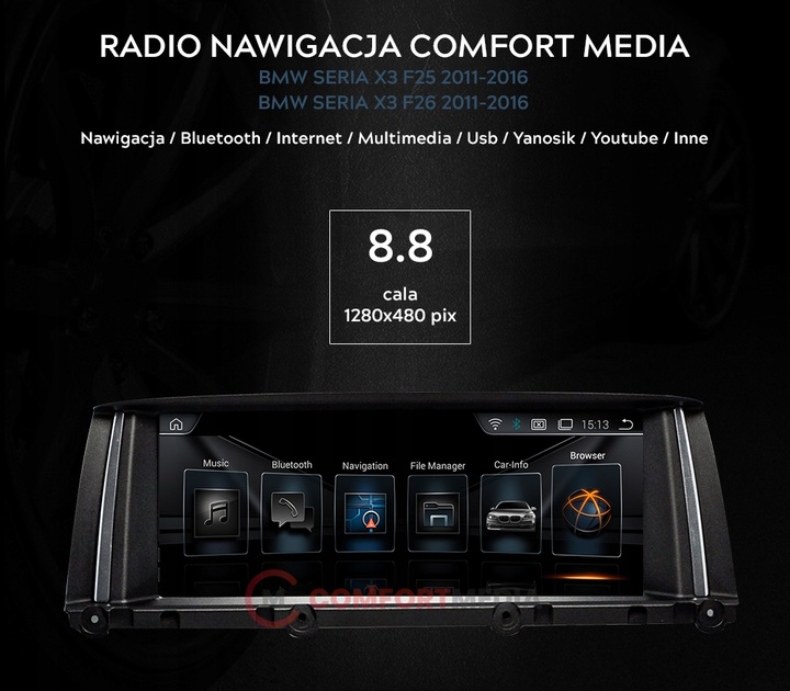 RADIO NAVEGACIÓN ANDROID 13 BMW X3 F25 / X4 F26 