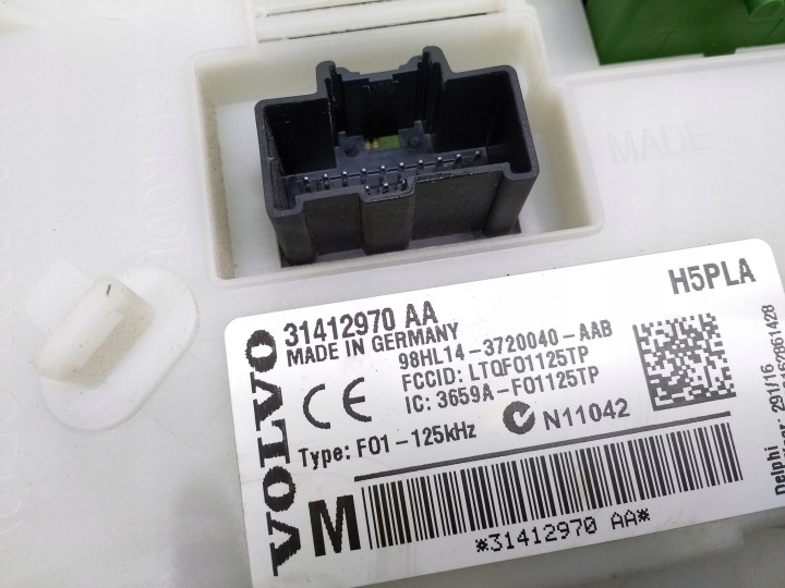 VOLVO S60 2017 CHÂSSIS MODULE FUSIBLES