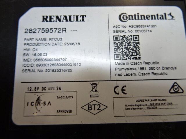 RENAULT KOLEOS II MODULE CONTRÔLEUR NAVIGATION 282759572R